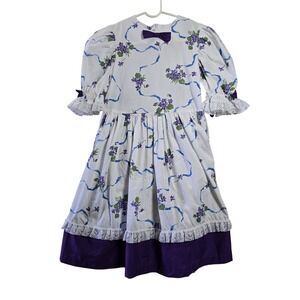Daisy Kingdom Vintage Handmade Girls Dress Country Garden Bouquet Floral USA